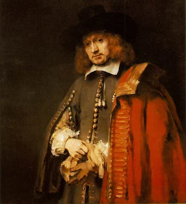 Portrait of Jan Six, a painting of a wealthy friend of Rembrandt (1654) painting Rembrandt