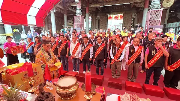 ▲南瑤宮癸卯年笨港進香置天台祭典典禮肅穆。（記者林明佑攝）