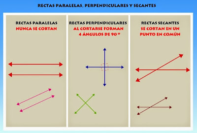 Resultado de imagen de tipos de rectas primaria