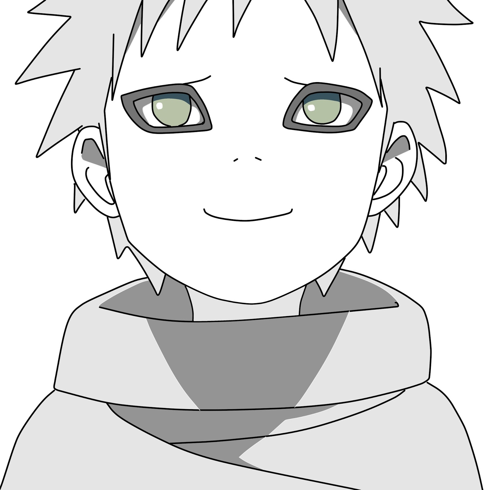 Images Animasi Naruto Hitam Putih