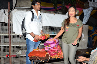 Actress Sri reddy (apthatrust director) Distrubuted Blankets for Orphans at Sai Baba Temple  0013.JPG