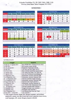 Kalender Pendidikan Provinsi Jawa Barat 2021-2022