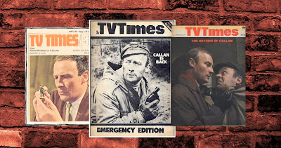 Callan dots the covers of issues of TV Times.