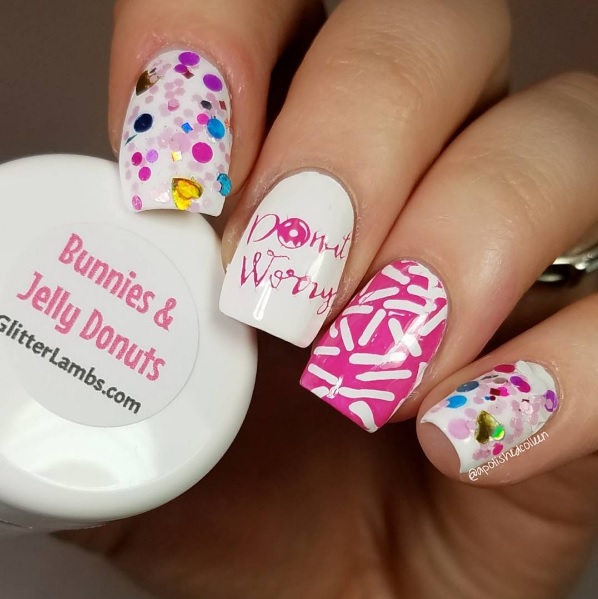 Glitter Lambs "Bunnies & Jelly Donuts" Nail Art Glitter Worn by @APolishedColleen