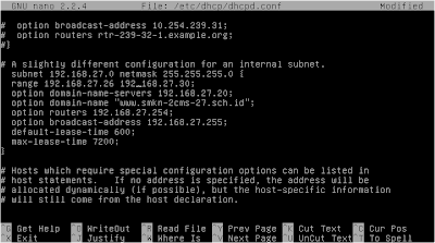 Konfigurasi DHCP Server Pada Linux Debian CLI