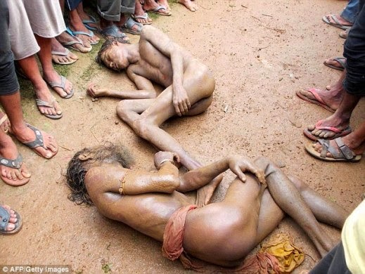 Jungle Justice: Mob decends on rapists in India.One killed,2 badly injured.Photos