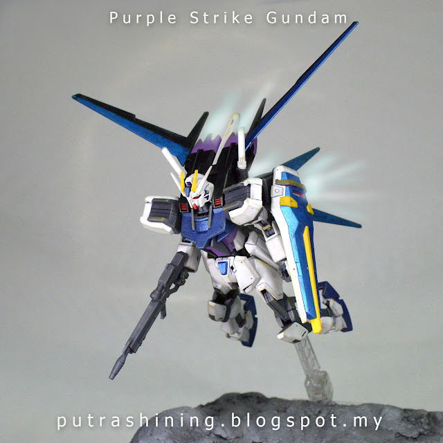 HGCE 1/144 Aile Strike Gundam Custom by Putra Shining "Purple Strike Gundam"