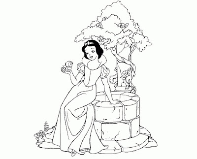 Desenhos da Branca de Neve para Colorir e Imprimir