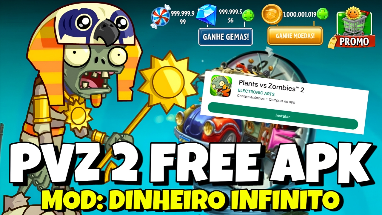 Plants vs Zombies 2 v11.0.1 Apk Mod [Dinheiro Infinito]