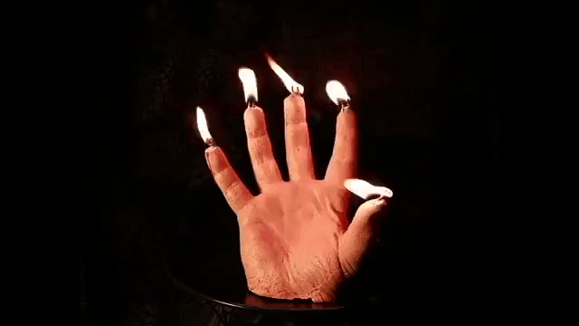 Bleeding Hand Candle