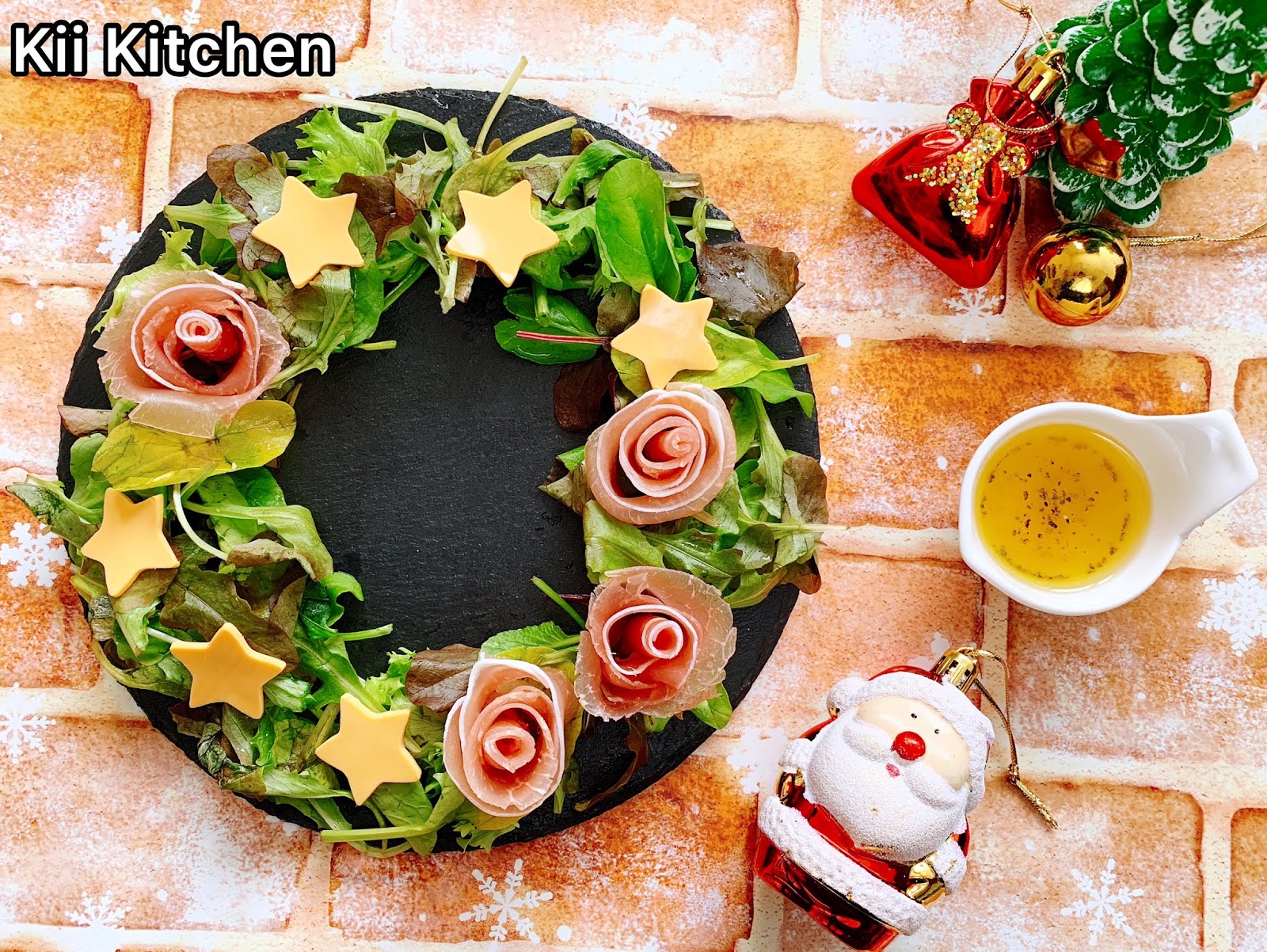簡単おしゃれ クリスマスリースサラダ 簡単おしゃれ クリスマスリースサラダ