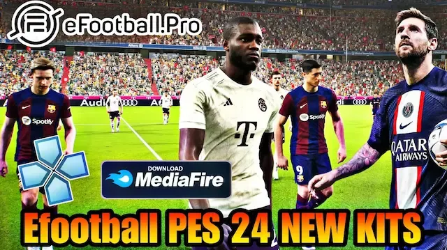 eFOOTBALL PES 2024 PPSSPP Camera PS5 Android Offline New Kits 2023/24 & Full Transfers Download Best Graphics