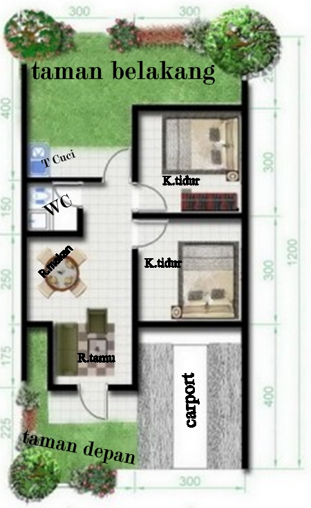 Contoh sketsa desain  rumah  minimalis  type 36 72  Desain  