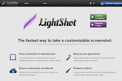 Tutorial Cara ScreenShot Windows dengan Aplikasi Lightshot