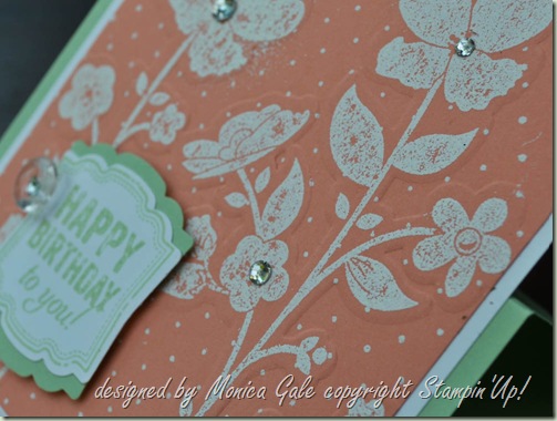 Stampin 'Up! Wildflower Meadow Double embossing close