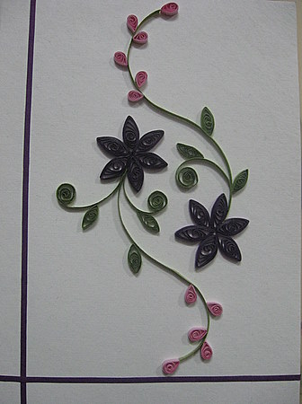 flower designs for glass painting. The completed design.