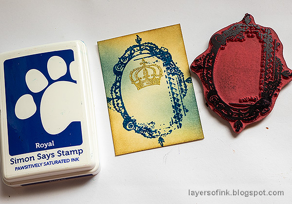 Layers of ink - Crown Artist Trading Card Tutorial by Anna-Karin Evaldsson.