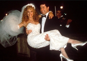 Jett Travolta's parents in their wedding dress