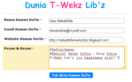 Dunia ♥ T-Wekz Libz ~ Vpie MahaDhifa