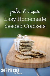 Easy Homemade Paleo Seeded Crackers Recipe Gluten Free