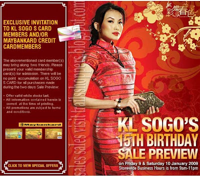 KL Sogo 15th Birthday Sale Preview
