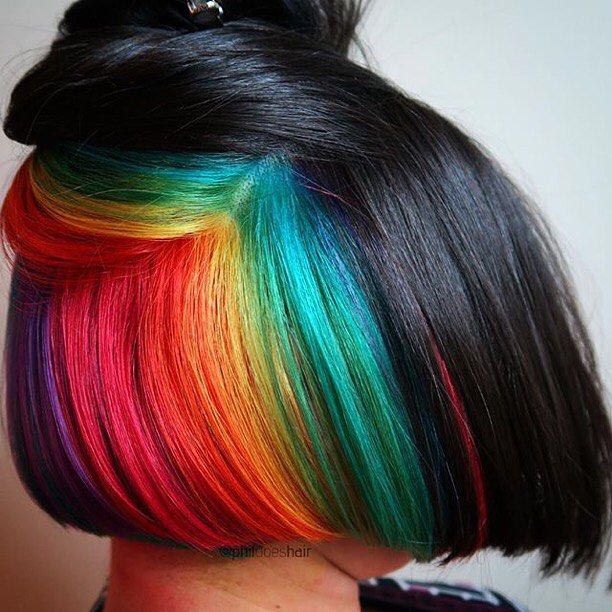 Colorful Underneath Hair