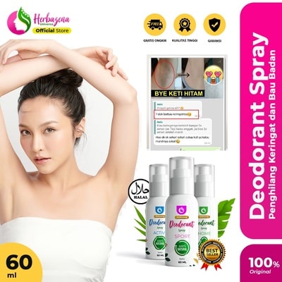 Deodorant spray tawas ketiak deodoran tawas obat penghilang bau badan ketiak kaki wanita pria alami