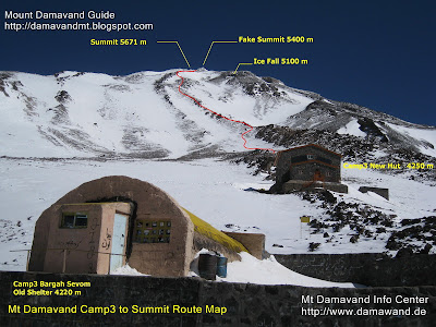 Damavand Mountain Map