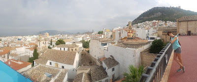 Panoramic view from the top of the Arab Baths