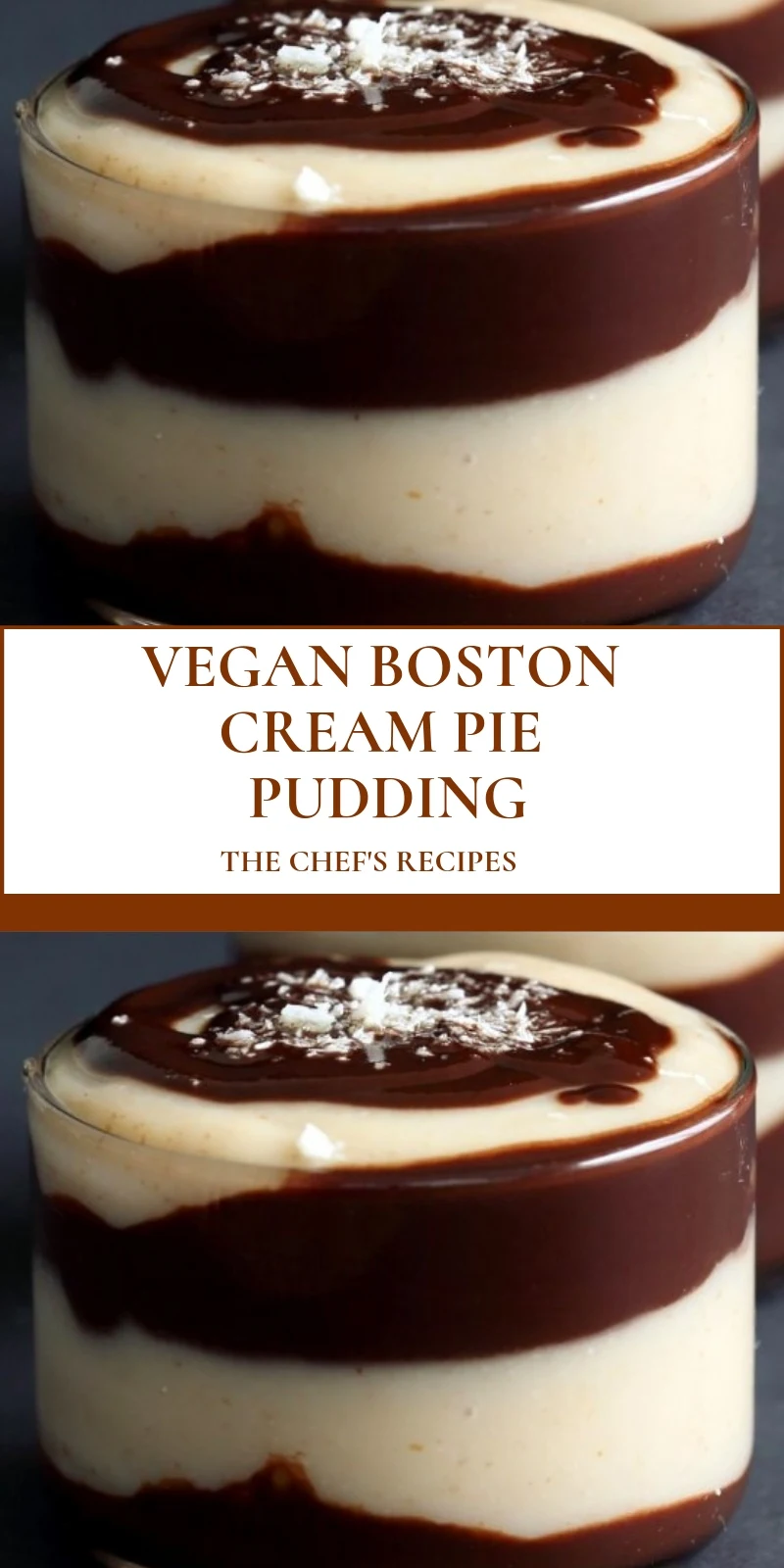 VEGAN BOSTON CREAM PIE PUDDING