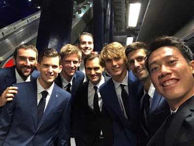 Roger Federer,Novak Djokovic,Dominic Thiem,Kevin Anderson,Marin Cilic,Alexander Zverev,Kei Nishikori,John Isner