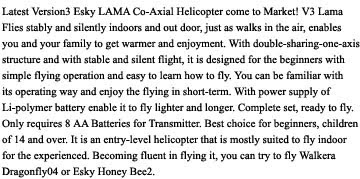 esky lama 3 coaxial helicopter description images