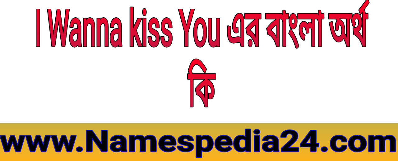 I wanna kiss you meaning in bengali | I Wanna kiss You এর বাংলা অর্থ কি