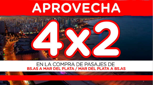 Viajar mar de plata promocion 4x2