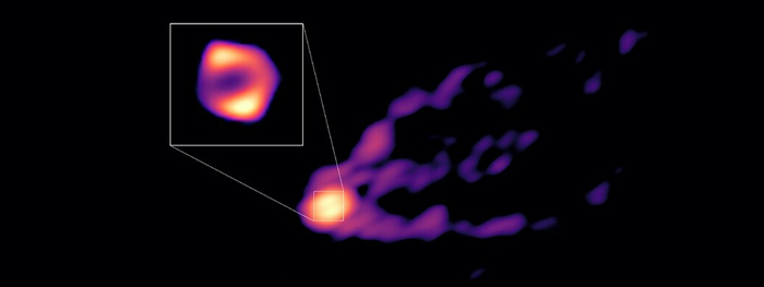 Foto real - pela 1ª vez estamos vendo o jato de um buraco negro supermassivo sendo lançado