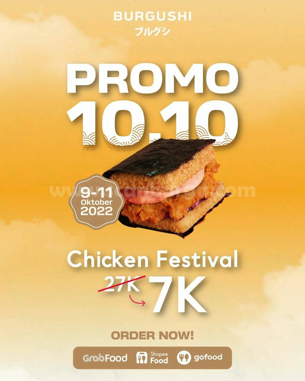 BURGUSHI Promo SPESIAL 10.10 – Harga mulai dari Rp. 7RB