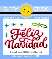 Sunny Studio Stamps: Introducing Feliz Navidad 2x3 Clear Photopolymer Stamps