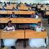 Two Benue State University students write exams in wedding gowns (PHOTOS)