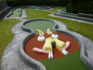 Crazy Golf course at Bude Haven Recreation Ground in Cornwall