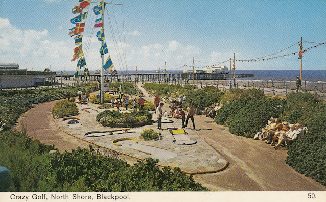 Crazy Golf, North Shore, Blackpool. Bamforth Postcard. Postally unused, but the words 'Visited 14th April 1979' are on the reverse