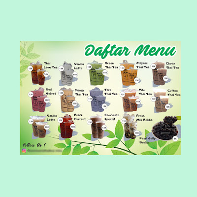 Desain menu thai tea