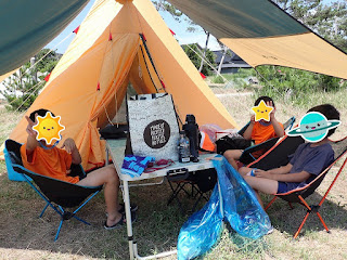 大島キャンプ場 テント