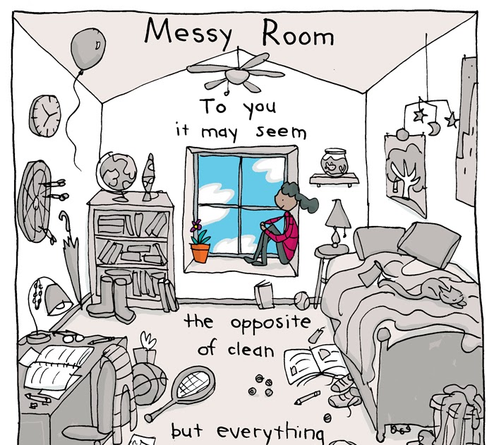 messy closet cartoon