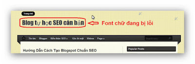 Hướng Dẫn sửa lỗi sai font chữ trong blogspot