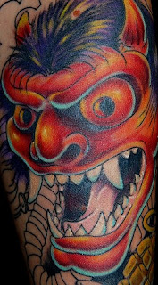 Chinese Demon Tattoo Design