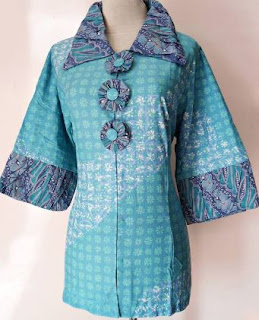 20 Contoh Model Kemeja  Batik  Wanita  Kombinasi  Modern 2019