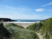 . of paths led down onto the beachit was obviously a very popular place . (anglesey july )