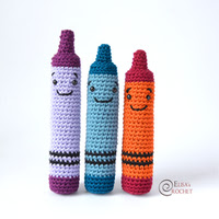 lápices de colores amigurumi