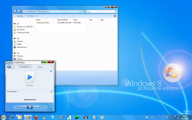 Windows 8 Professional screenshot Cara mengubah tampilan Windows 7
 menjadi Windows 8
