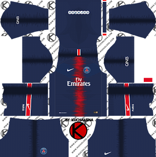  Yang akan saya share kali ini adalah termasuk kedalam home kits Baru, Paris Saint-Germain (PSG) 2018/19 Kit - Dream League Soccer Kits
